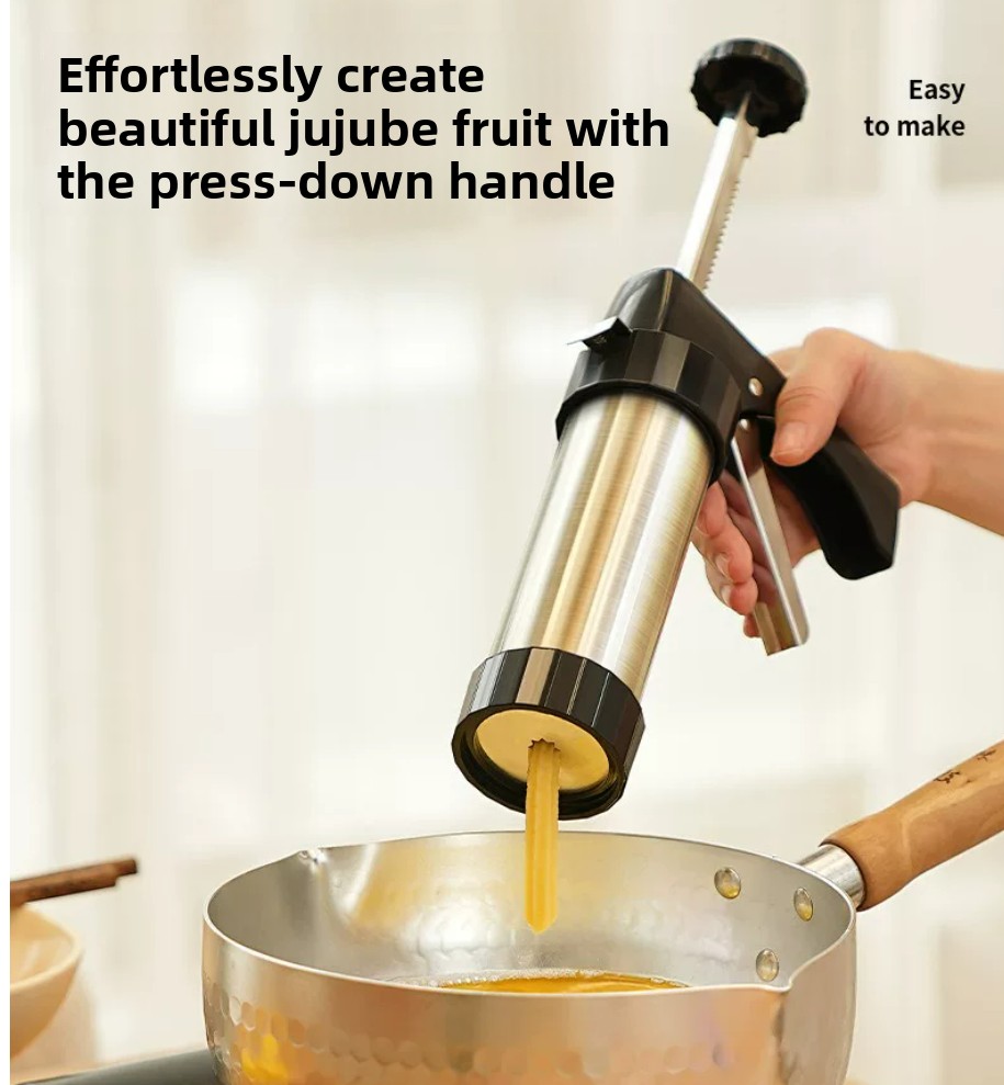 Churros Maker Gun - ステンレス製チュロスメーカー、ケーキデコレーション用クッキープレスツール