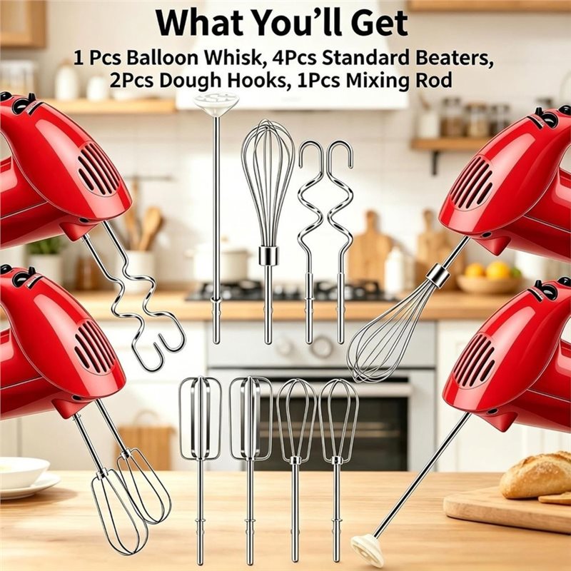 【お手頃価格】ステンレス製ハンドミキサー用アタッチメントセッ - Kitchenaid Mixer Hand Mixer のレビューと価格