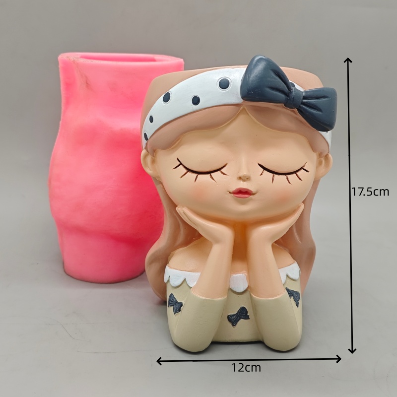 シリコンモールド、かわいいリボン柄の女の子、花柄、北欧スタイ - Potsticker Mold のレビューと価格
