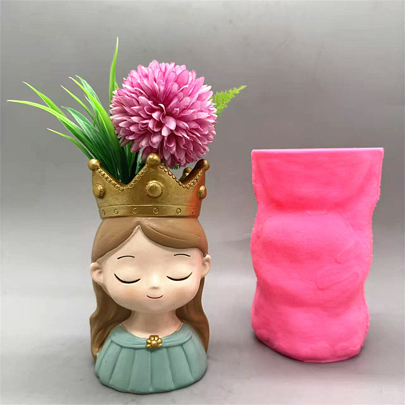 シリコンモールド、おとぎ話のプリンセス、花瓶、DIY、石膏、 - Potsticker Mold のレビューと価格